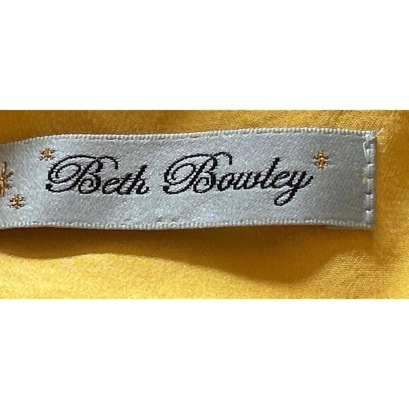 Beth Bowley Silk Top Camisole Yellow Front Ruffles Y2K Romantik - Picture 4 of 5